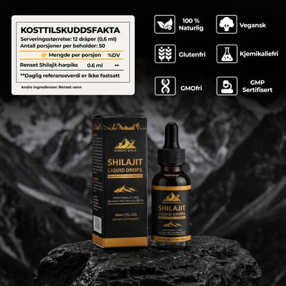 Shilajit flytende dråper